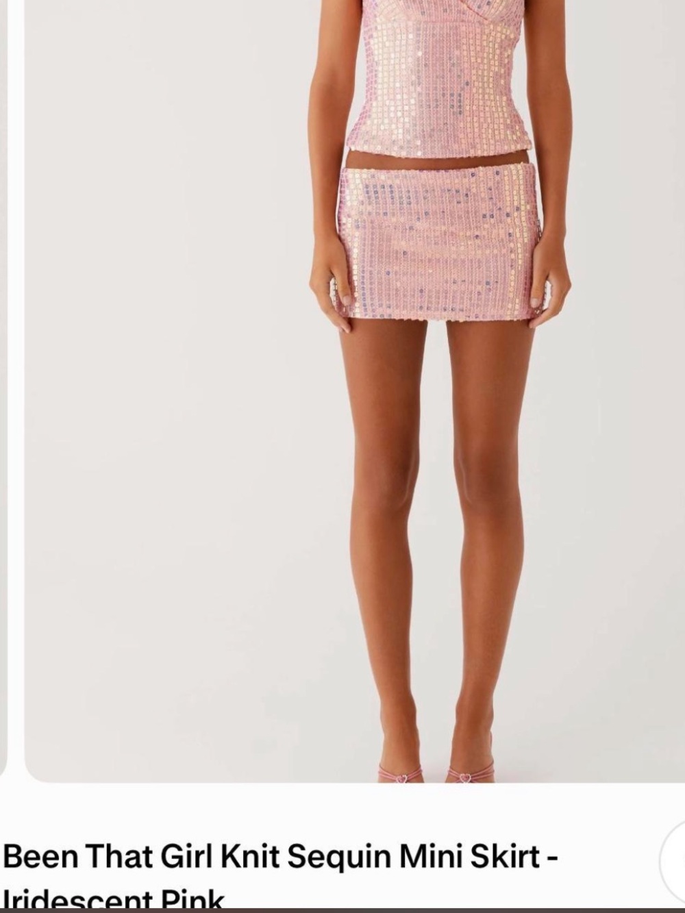 Peppermayo pink sequin mini skirt - Picture 1 of 1